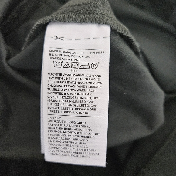 Banana Republic Utility Faux Wrap Skirt Flight Jacket Green Belt Zip Back 6 - Picture 7 of 8